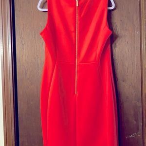 Calvin Klein dress very nice on has a good stretch beautiful watermelon color